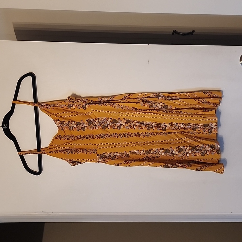 Old Navy Yellow Floral Spaghetti Strap Sundress